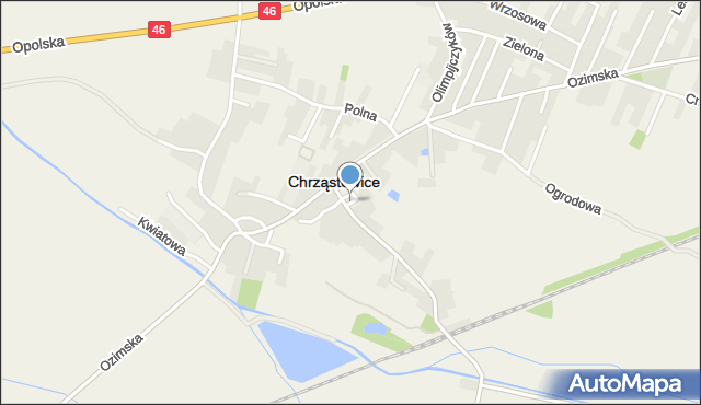 Chrząstowice powiat opolski, Plac Ciolka, mapa Chrząstowice powiat opolski