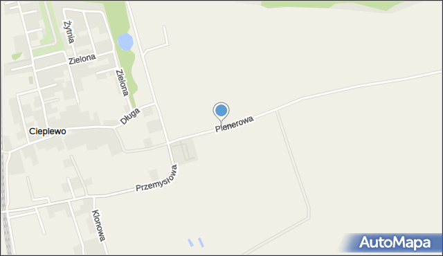 Cieplewo, Plenerowa, mapa Cieplewo