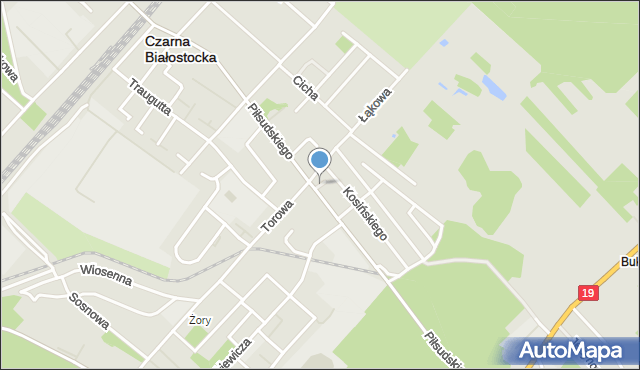 Czarna Białostocka, Plac Konstytucji 3 Maja, mapa Czarna Białostocka