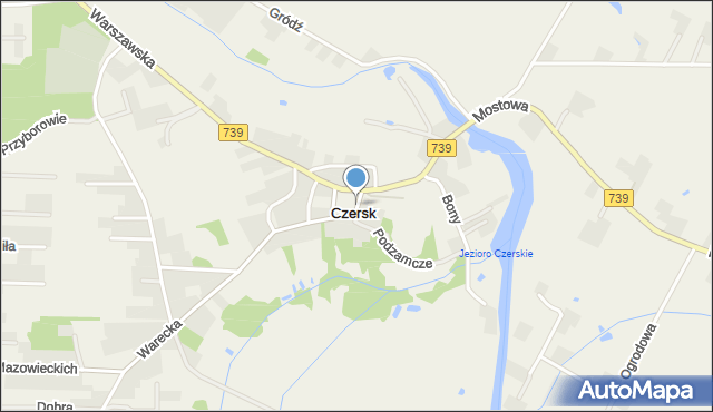 Czersk gmina Góra Kalwaria, Plac Tysiąclecia, mapa Czersk gmina Góra Kalwaria