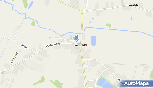 Czerwin, Plac Tysiąclecia, mapa Czerwin