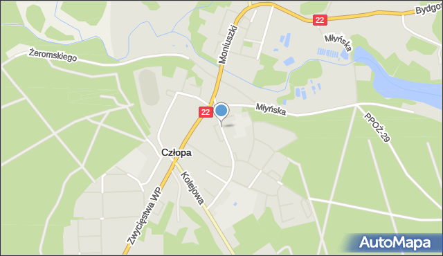 Człopa, Plac Zwycięstwa, mapa Człopa