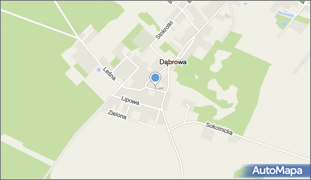 Dąbrowa powiat opolski, Plac Powstańców Śl., mapa Dąbrowa powiat opolski