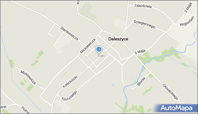 Daleszyce, Plac Staszica Stanisława, mapa Daleszyce