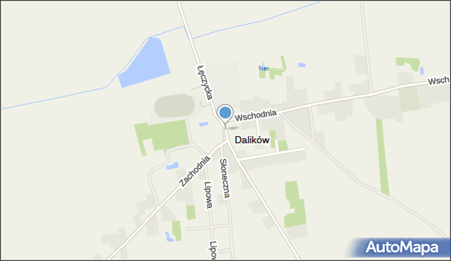 Dalików, Plac Powstańców, mapa Dalików