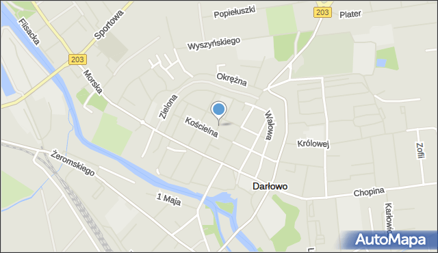 Darłowo, Plac Kościuszki Tadeusza, gen., mapa Darłowo