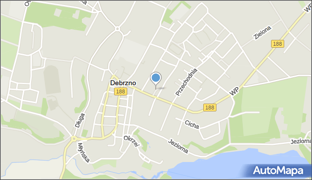 Debrzno, Plac Lotników Polskich, mapa Debrzno