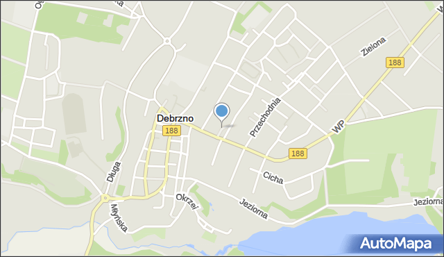 Debrzno, Plac Lotników Polskich, mapa Debrzno