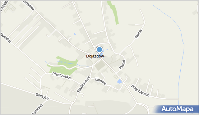 Dojazdów, Plac św. Stanisława, mapa Dojazdów
