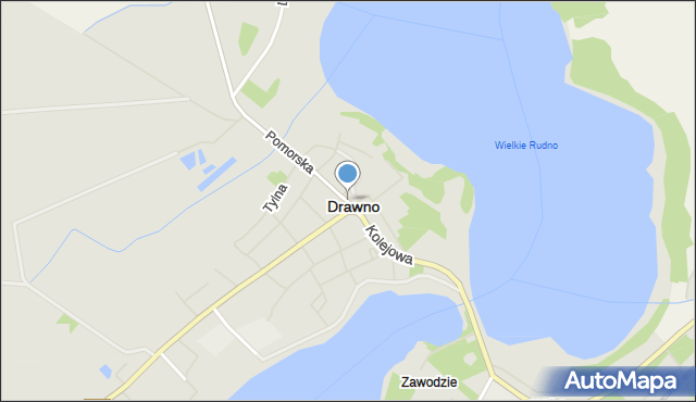 Drawno, Plac Wolności, mapa Drawno