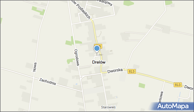 Drelów, Plac Bankowy, mapa Drelów