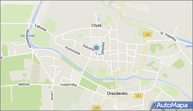 Drezdenko, Plac Kościelny, mapa Drezdenko