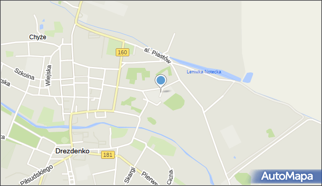 Drezdenko, Plac Wolności, mapa Drezdenko