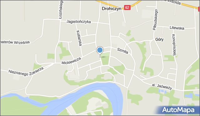Drohiczyn, Plac Kościuszki Tadeusza, gen., mapa Drohiczyn