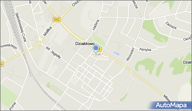 Działdowo, Plac Piłsudskiego Józefa, marsz., mapa Działdowo