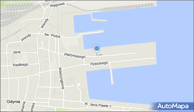 Gdynia, Płażyńskiego Macieja, mapa Gdyni