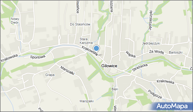 Gilowice powiat żywiecki, Plac Niepodległości, mapa Gilowice powiat żywiecki