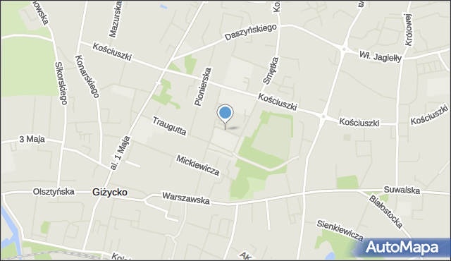 Giżycko, Plac Targowy, mapa Giżycko