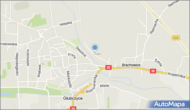 Głubczyce, Plac Stawowy, mapa Głubczyce