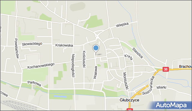 Głubczyce, Plac Zwycięstwa, mapa Głubczyce