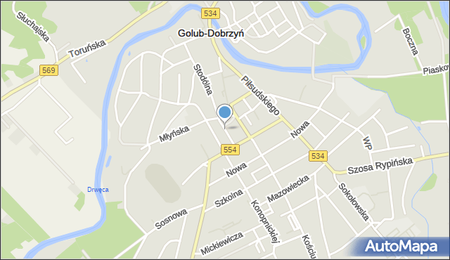 Golub-Dobrzyń, Plac Tysiąclecia, mapa Golub-Dobrzyń