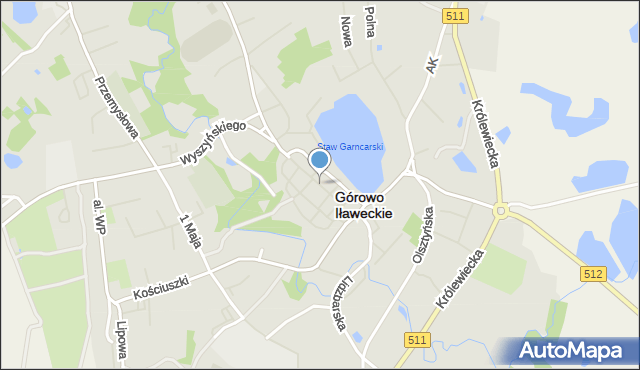 Górowo Iławeckie, Plac Ratuszowy, mapa Górowo Iławeckie