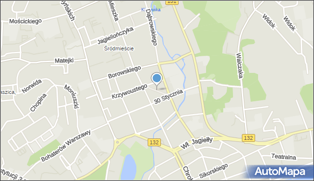 Gorzów Wielkopolski, Plac Nieznanego Żołnierza, mapa Gorzów Wielkopolski