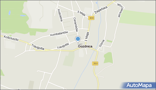 Gozdnica powiat żagański, Plac Wolności, mapa Gozdnica powiat żagański