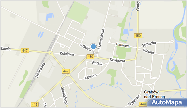 Grabów nad Prosną, Plac Wolności, mapa Grabów nad Prosną