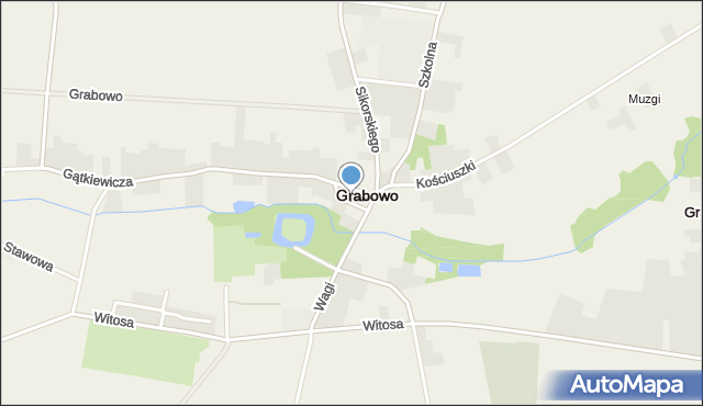 Grabowo powiat kolneński, Plac 3 Maja, mapa Grabowo powiat kolneński