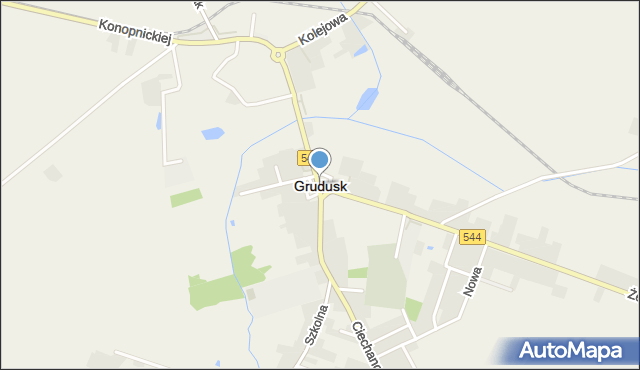 Grudusk, Plac Grunwaldu, mapa Grudusk