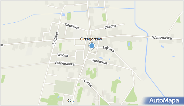 Grzegorzew, Plac Tysiąclecia, mapa Grzegorzew