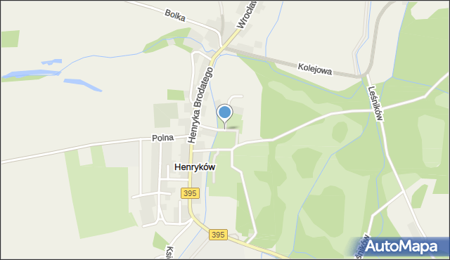 Henryków gmina Ziębice, Plac Cystersów, mapa Henryków gmina Ziębice