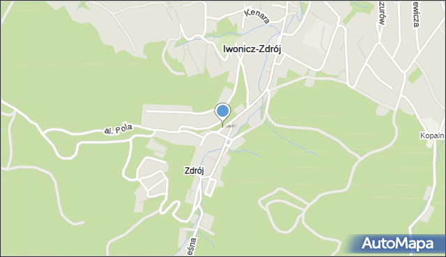 Iwonicz-Zdrój, Plac Oczki Wojciecha, mapa Iwonicz-Zdrój