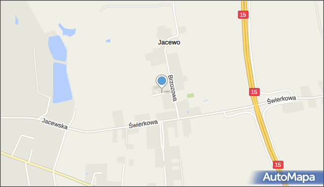 Jacewo, Platanowa, mapa Jacewo