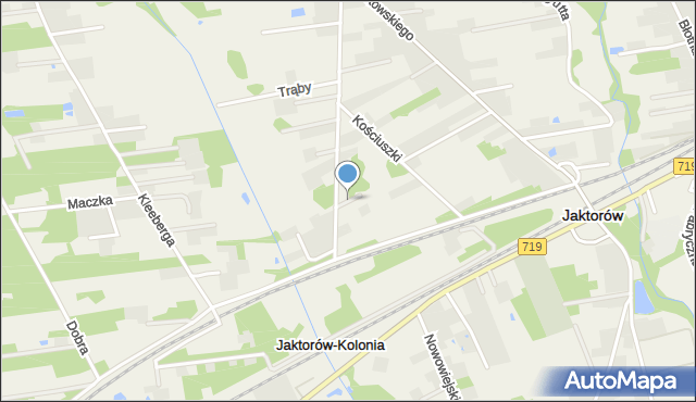 Jaktorów-Kolonia, Plater Emilii, mapa Jaktorów-Kolonia