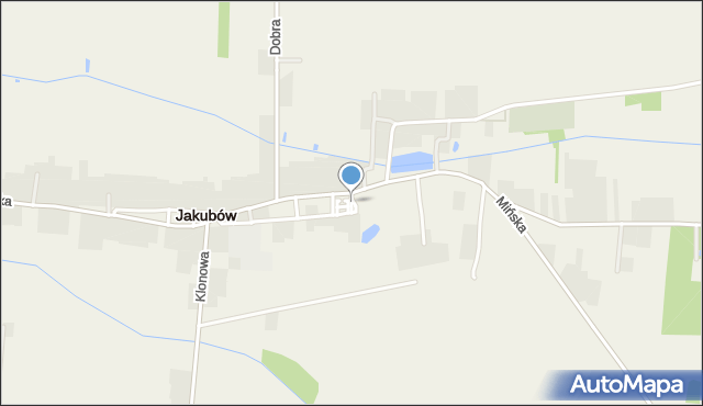 Jakubów powiat miński, Plac św. Jakuba Apostoła, mapa Jakubów powiat miński