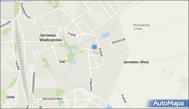 Janowiec Wielkopolski, Plonowa, mapa Janowiec Wielkopolski