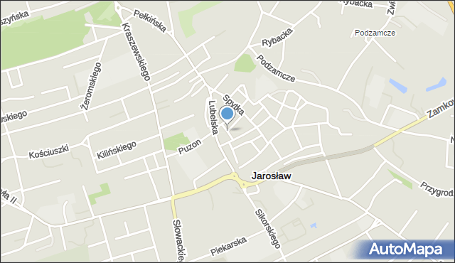 Jarosław, Plac Bóżnic, mapa Jarosławia