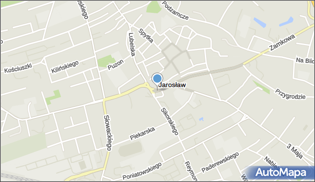 Jarosław, Plac Mickiewicza Adama, mapa Jarosławia