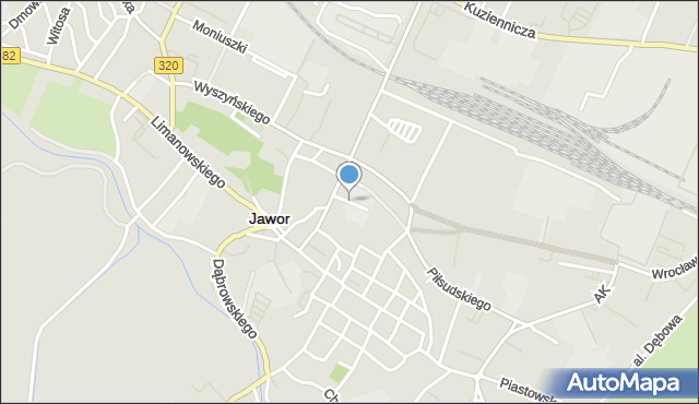 Jawor, Plac Bankowy, mapa Jawor