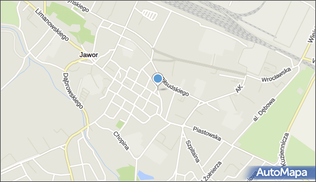 Jawor, Plac Seniora, mapa Jawor