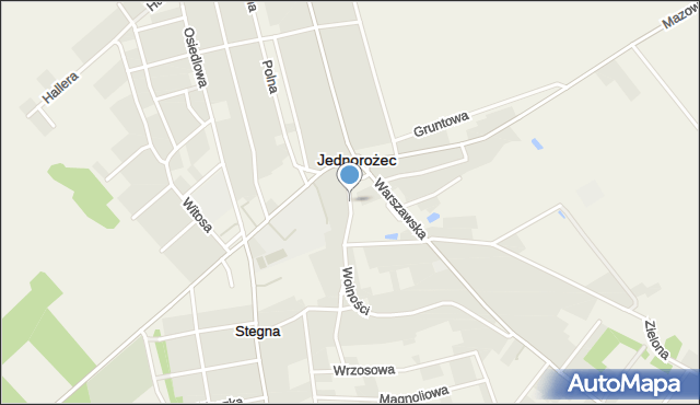 Jednorożec, Plac św. Floriana, mapa Jednorożec