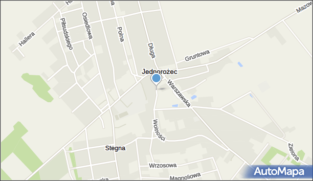 Jednorożec, Plac św. Floriana, mapa Jednorożec