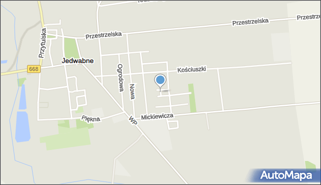 Jedwabne, Plac 250-lecia, mapa Jedwabne