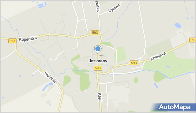 Jeziorany powiat olsztyński, Plac Jedności Narodowej, mapa Jeziorany powiat olsztyński