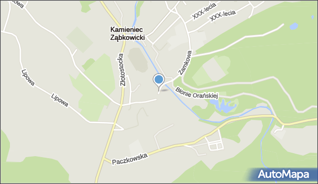 Kamieniec Ząbkowicki, Plac Kościelny, mapa Kamieniec Ząbkowicki
