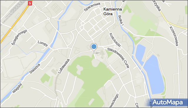 Kamienna Góra, Plac Kościelny, mapa Kamienna Góra