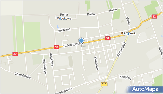 Kargowa, Plac Berwińskiego, mapa Kargowa