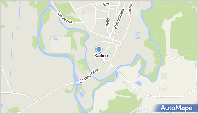Karlino, Plac Jana Pawła II, mapa Karlino